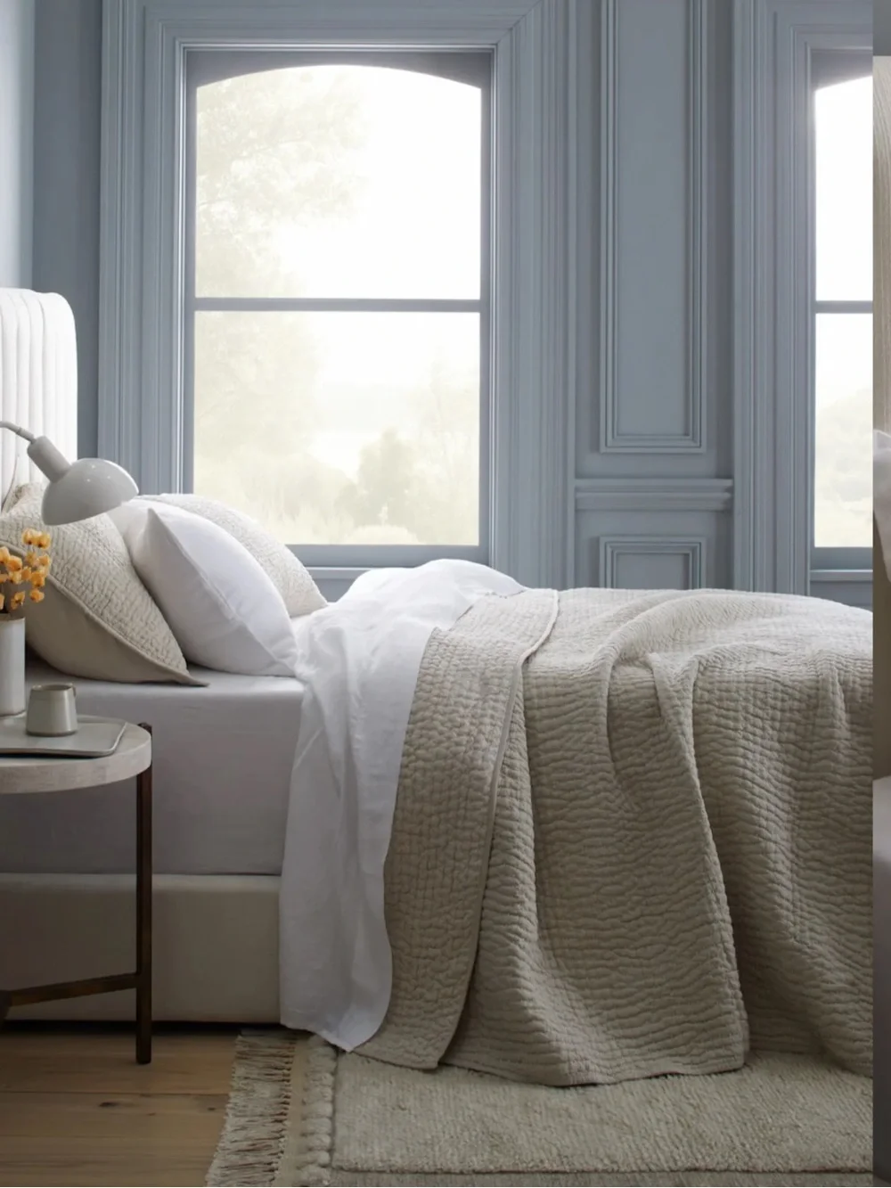 Quince NWT European Linen cotton stitch Quilt set with Sham covers (2) Natural